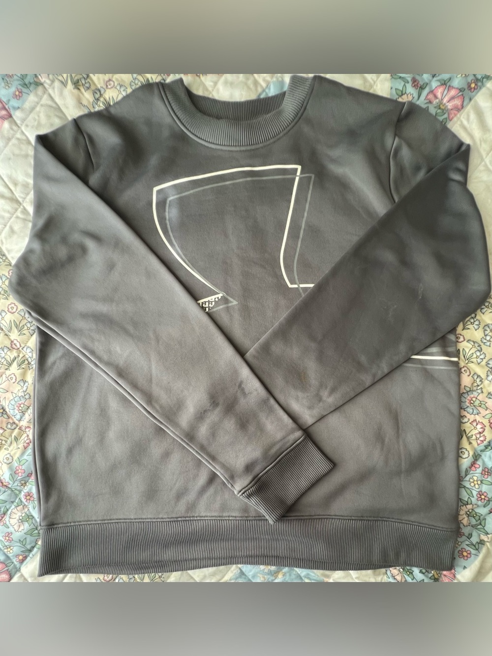 Under Armour Charcoal Crewneck Sweatshirt with White Outline Logo